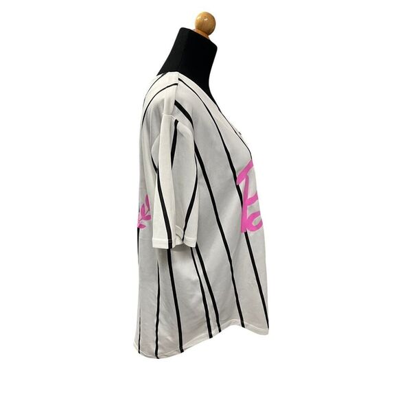 Barbie Mattel Baseball Jersey Womens Bloke Y2K Movie Cartoon Preppy Medium - Picture 4 of 7